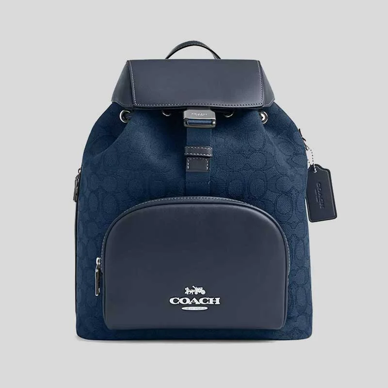 COACH Pace Large Backpack In Signature Jacquard Dark Denim RS-CT812