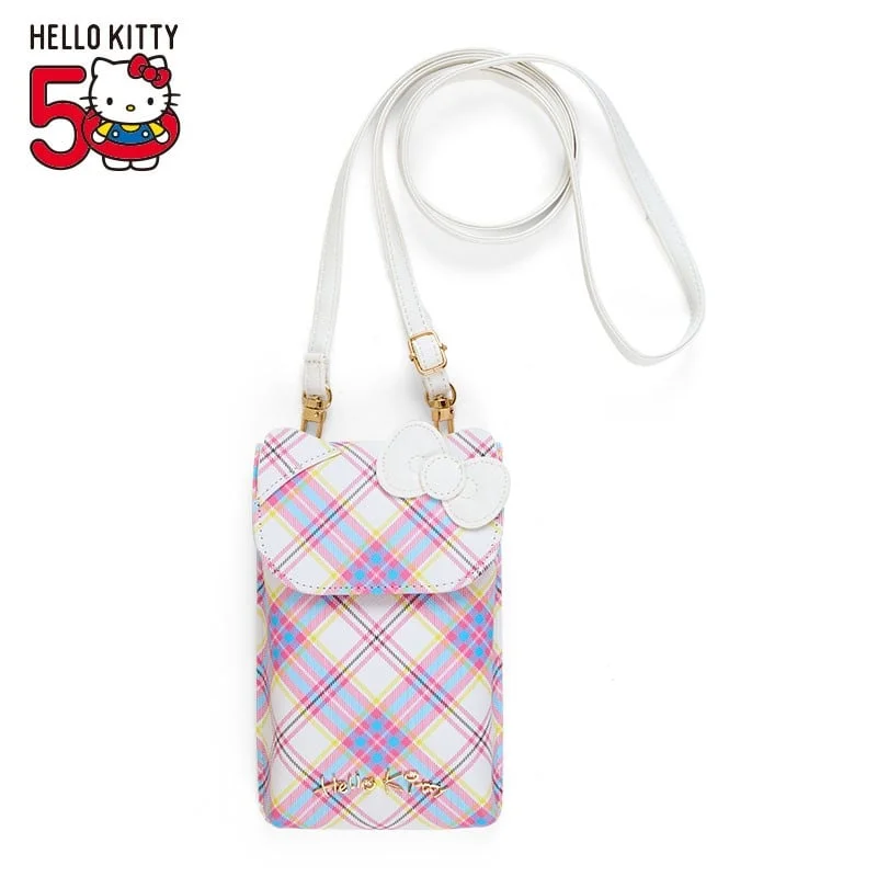 Hello Kitty Crossbody Phone Bag (Hello Kitty Dress Tartan Series)