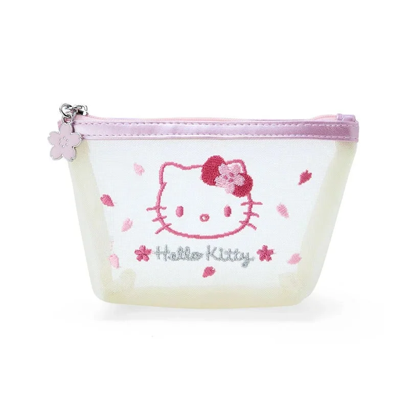 Hello Kitty Mesh Zipper Pouch (Pink Sakura Series)