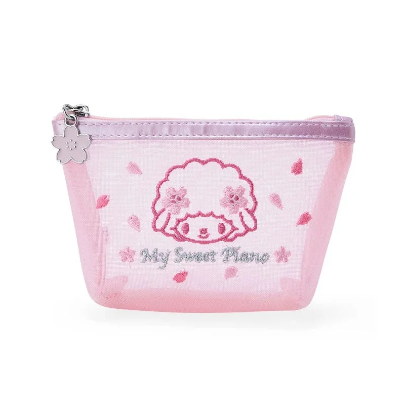 My Sweet Piano Mesh Zipper Pouch (Pink Sakura Series)