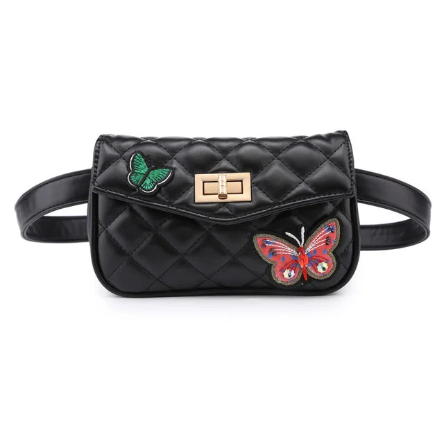 AnnaMouler Butterfly Design Waist Bag Red