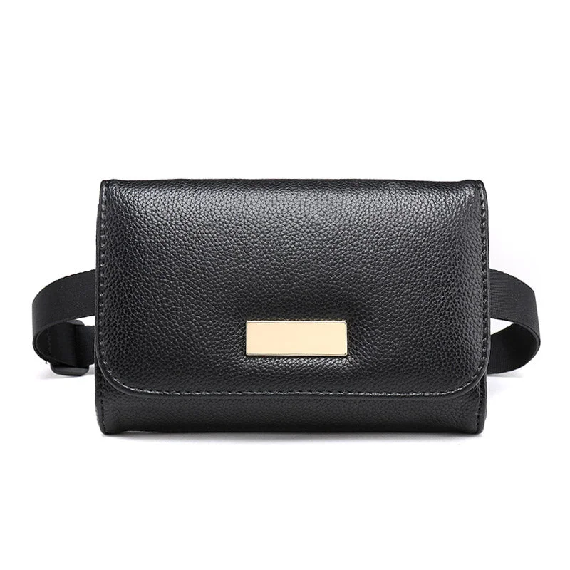 AnnaMouler PU Leather Waist Bag