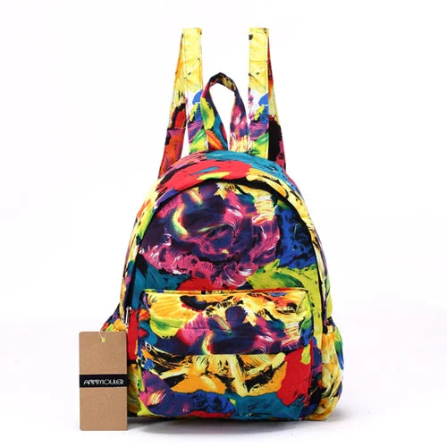 AnnaMouler Vintage Pattern Cotton Fabric Backpack No 5