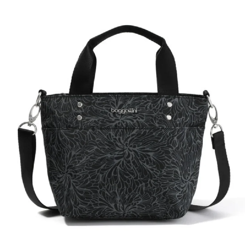 Baggallini Mini Carryall Midnight Blossom Tote Bag (Women's)