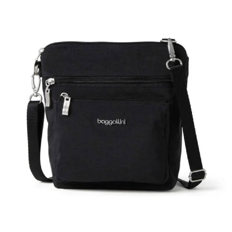 Baggallini Modern Pocket Black Crossbody Bag (Women's)