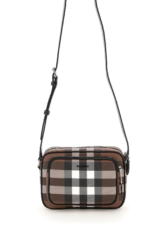 Burberry check fabric crossbody bag