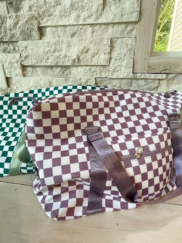 Checkered Travel Duffle Bag