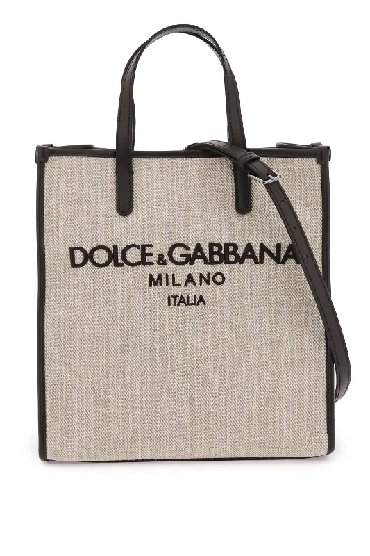 Dolce & gabbana textured canvas tote bag