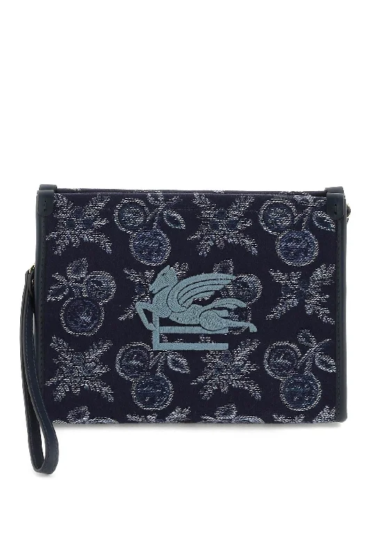 Etro jacquard apples pouch