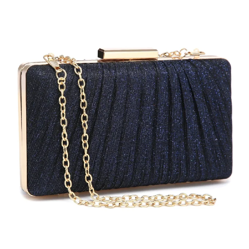 Dasein Glistening Frosted Navy Evening Clutch (Women's)