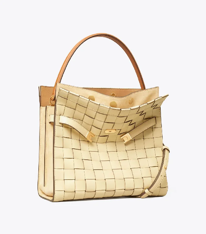 LEE RADZIWILL WOVEN DOUBLE BAG