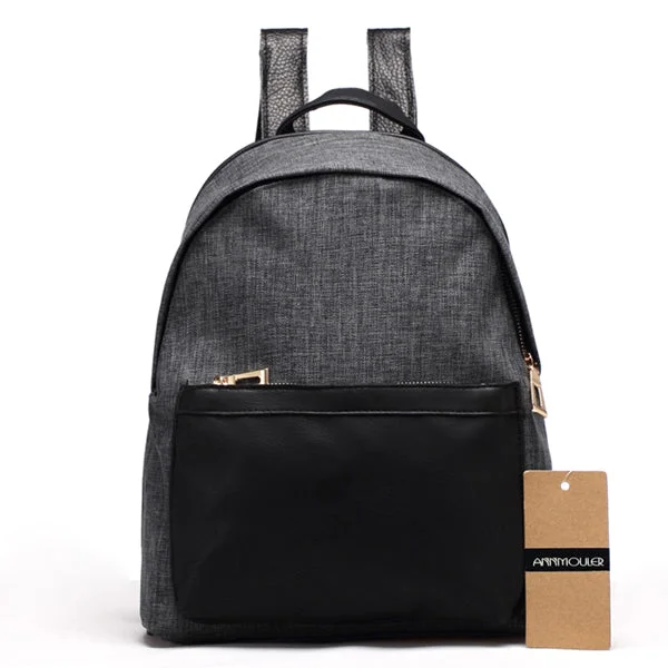 New Fashion Casual Denim Backpack Grey