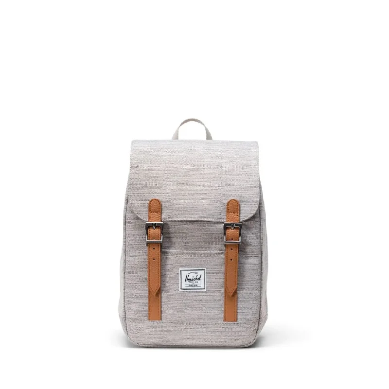 Retreat Small Backpack (Light Grey Crosshatch)