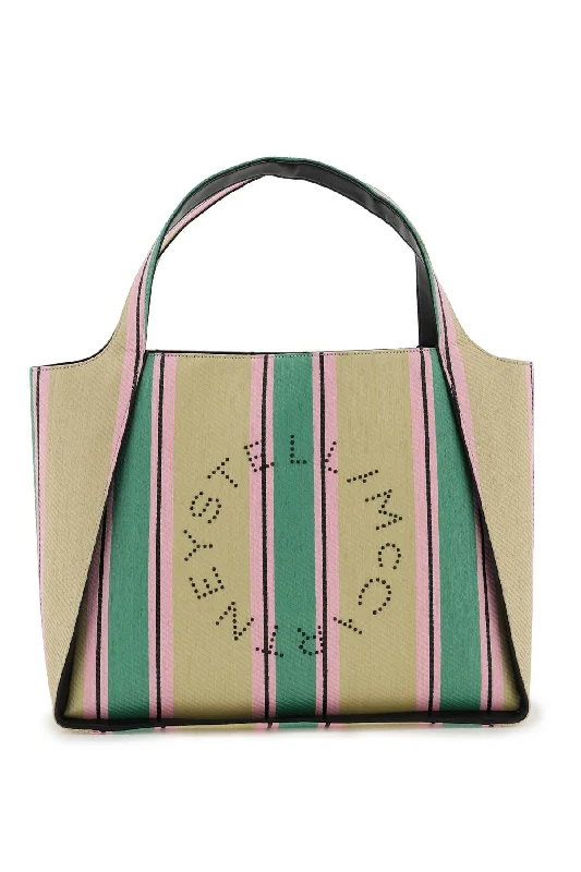 Stella mccartney 'stella logo' raffia tote bag